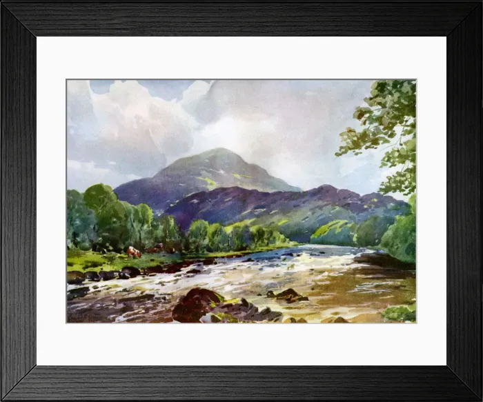 Framed Print : On the Teith near Callander, Perthshire, 1924-1926. Artist: RJ Begg Framed Print : On the Teith near Callander, Perthshire, 1924-1926. Artist: RJ Begg