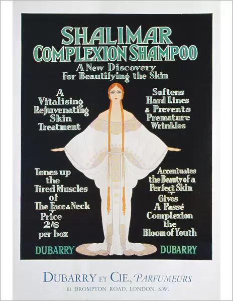 Advertisement for Shalimar complexion shampoo by Dubarry, 1930
