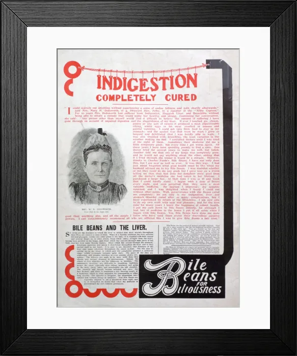 Framed Print : Bile Beans advert, 1903 Framed Print : Bile Beans advert, 1903