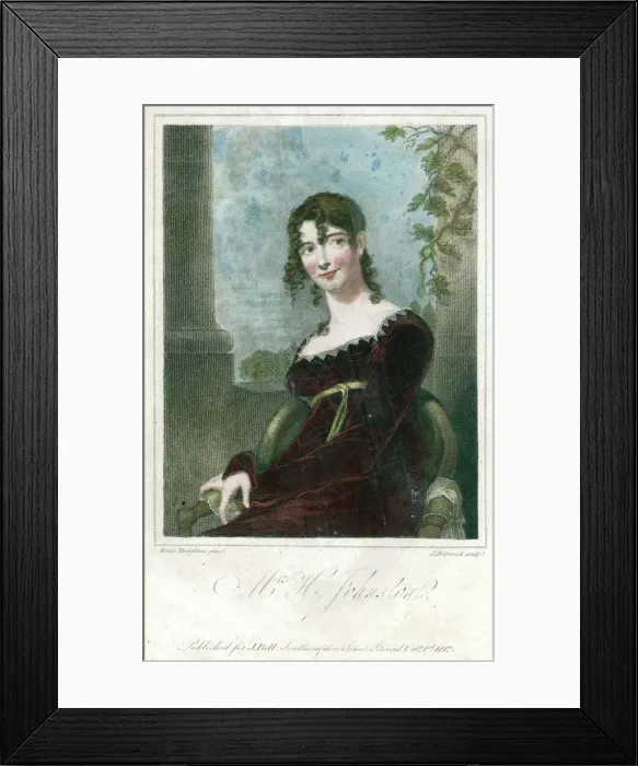 Framed Print : Mrs H Johnston, 1818. Artist: Moses Haughton Framed Print : Mrs H Johnston, 1818. Artist: Moses Haughton