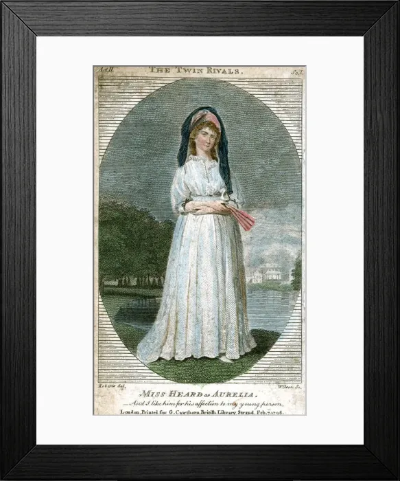 Framed Print : Miss Heard as Aurelia, 1796 Framed Print : Miss Heard as Aurelia, 1796