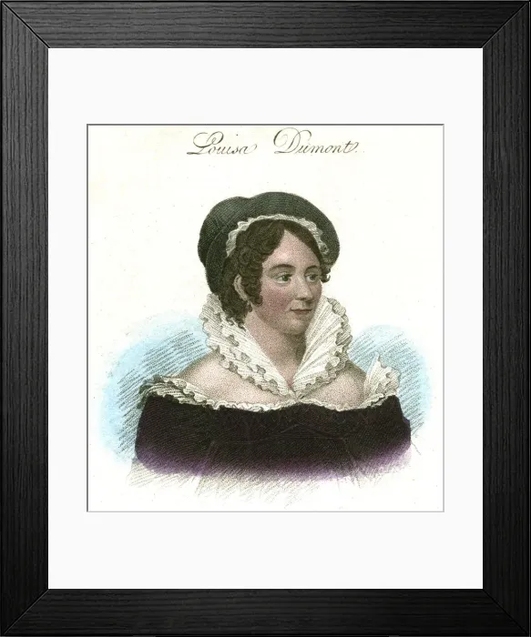 Framed Print : Louisa Dumont, c1825-1850 Framed Print : Louisa Dumont, c1825-1850