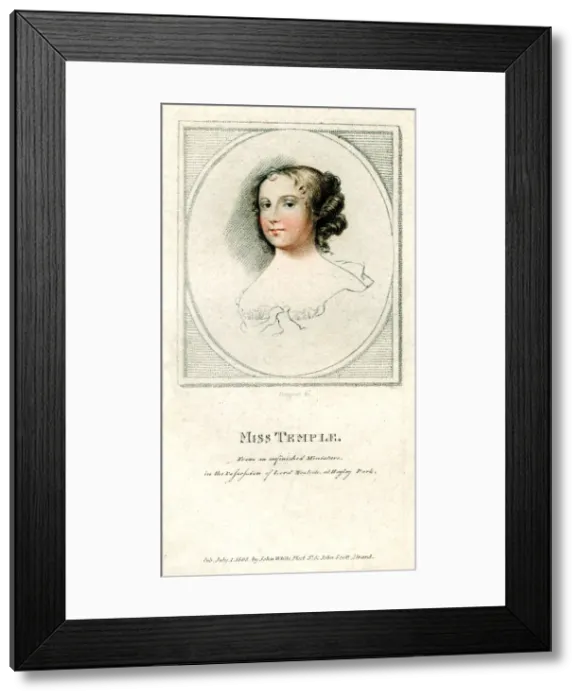 Framed Print : Miss Temple, c1720Artist: Bocquet Framed Print : Miss Temple, c1720Artist: Bocquet