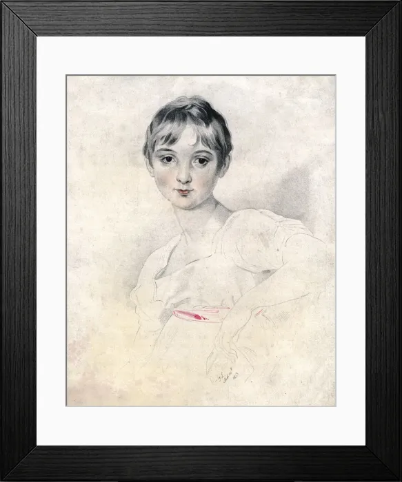 Framed Print : Portrait of a girl, 1813 Framed Print : Portrait of a girl, 1813