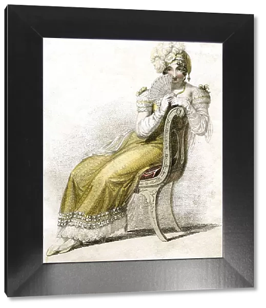 Woman with a fan, c1750-1850