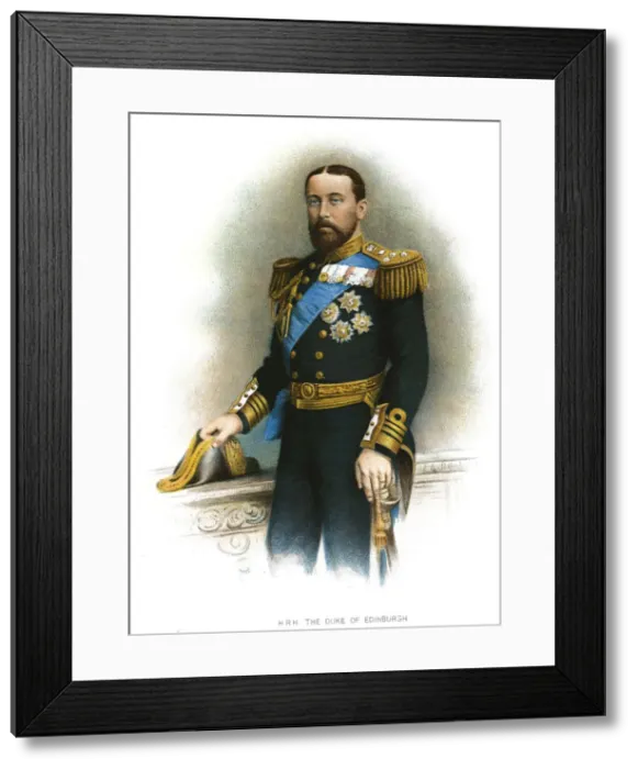 Framed Print : Alfred, Duke of Edinburgh, c1900. Artist: JS Virtue Framed Print : Alfred, Duke of Edinburgh, c1900. Artist: JS Virtue