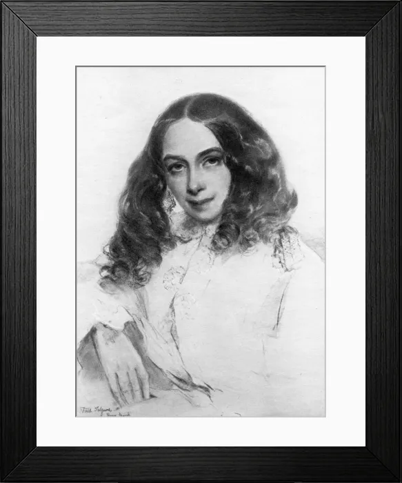 Framed Print : Elizabeth Barrett Browning, British poet, 1859 Framed Print : Elizabeth Barrett Browning, British poet, 1859