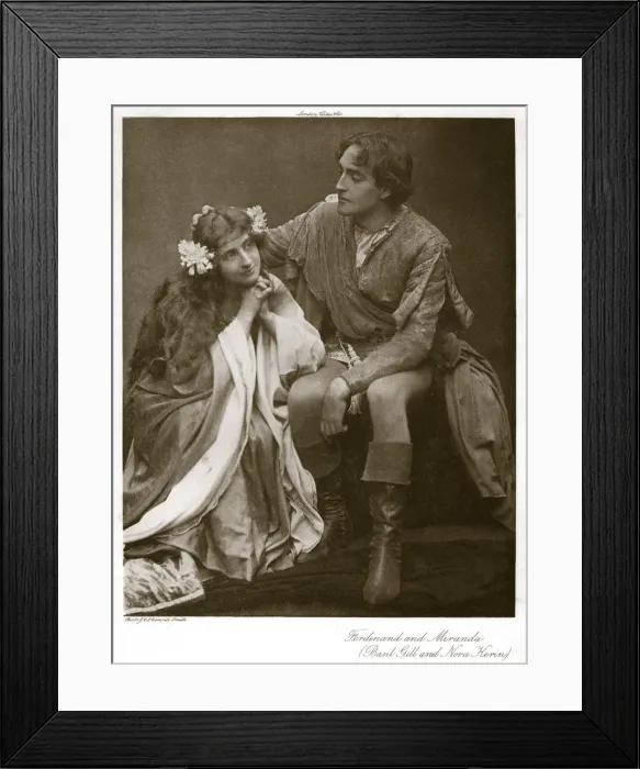 Framed Print : Ferdinand and Miranda, c1900. Artist: J Caswall Smith Framed Print : Ferdinand and Miranda, c1900. Artist: J Caswall Smith