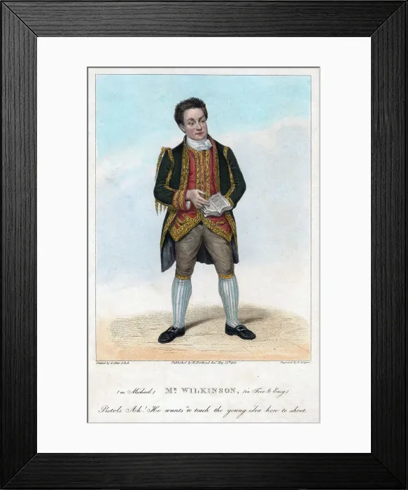 Framed Print : Mr Wilkinson as Michael in Free and Easy, 1822. Artist: R Cooper Framed Print : Mr Wilkinson as Michael in Free and Easy, 1822. Artist: R Cooper