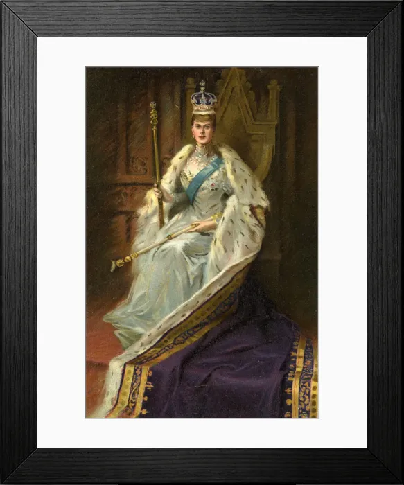 Framed Print : Mary of Teck, Queen Consort of George V of the United Kingdom, 1911. Artist: George C Wilmshurst Framed Print : Mary of Teck, Queen Consort of George V of the United Kingdom, 1911. Artist: George C Wilmshurst