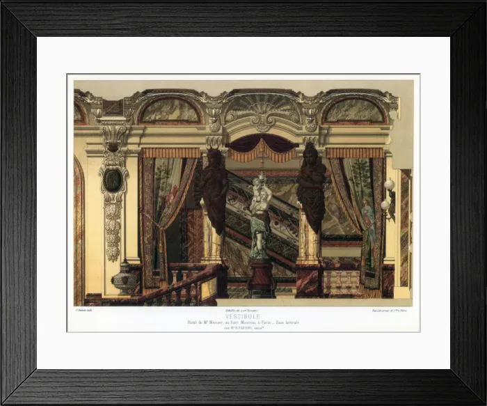 Framed Print : The vestibule of the Hotel de Mt Menier, Paris, France, 20th century. Artist: G Sanier Framed Print : The vestibule of the Hotel de Mt Menier, Paris, France, 20th century. Artist: G Sanier
