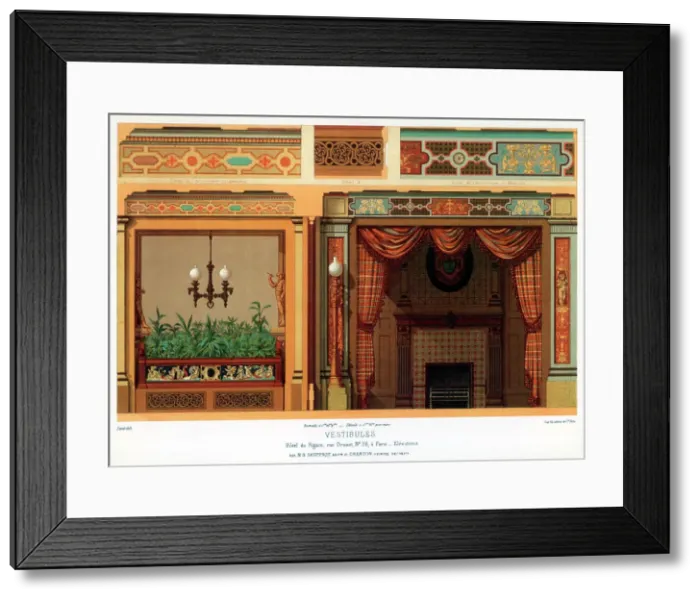 Framed Print : The vestibule of the Hotel du Figaro, Paris, France, 20th century. Artist: G Sanier Framed Print : The vestibule of the Hotel du Figaro, Paris, France, 20th century. Artist: G Sanier