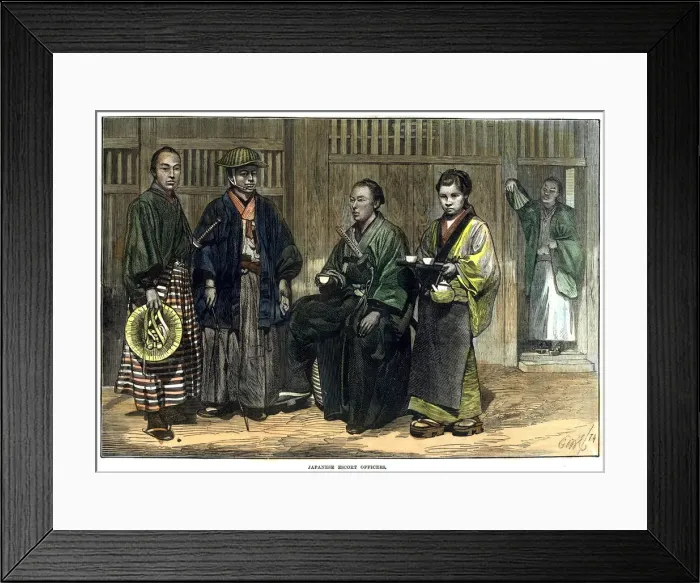Framed Print : Japanese escort officers, 1874 Framed Print : Japanese escort officers, 1874