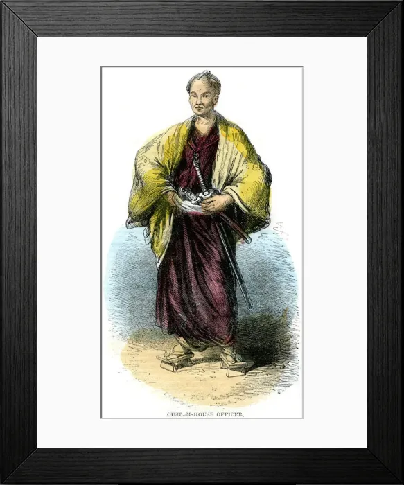 Framed Print : Custom-House Officer, Japan, 19th century Framed Print : Custom-House Officer, Japan, 19th century