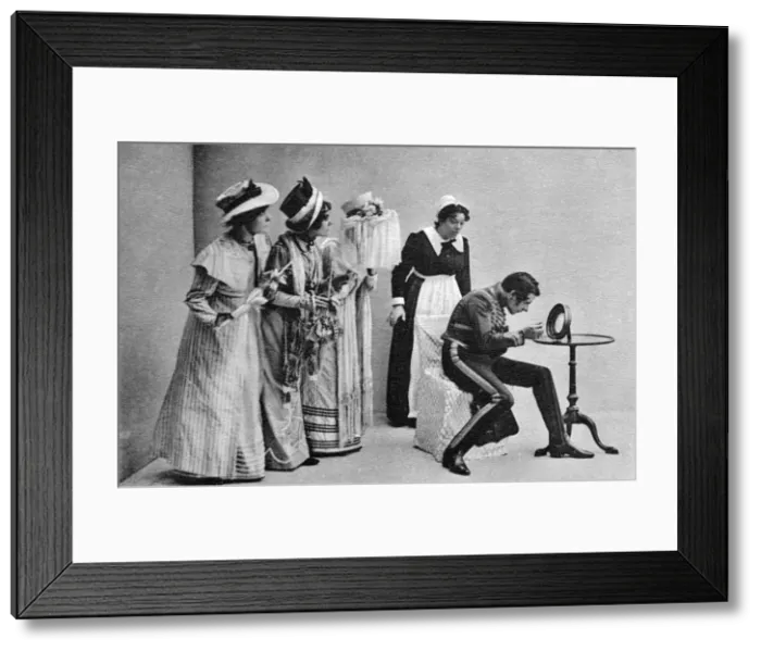 Framed Print : Scene from Quality Street, 1902. Artist: Bassano Studio Framed Print : Scene from Quality Street, 1902. Artist: Bassano Studio