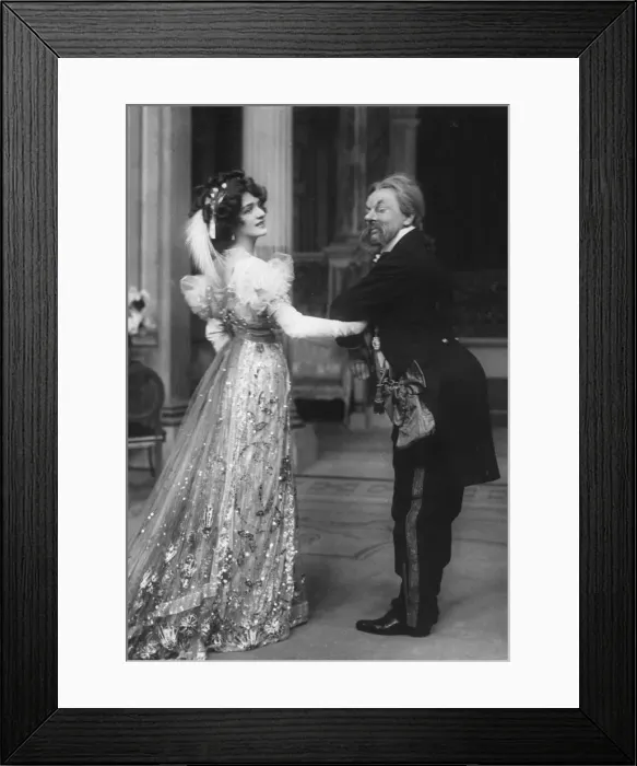 Framed Print : Miss Lily Elsie and Mr George Graves in The Merry Widow, 20th century Framed Print : Miss Lily Elsie and Mr George Graves in The Merry Widow, 20th century