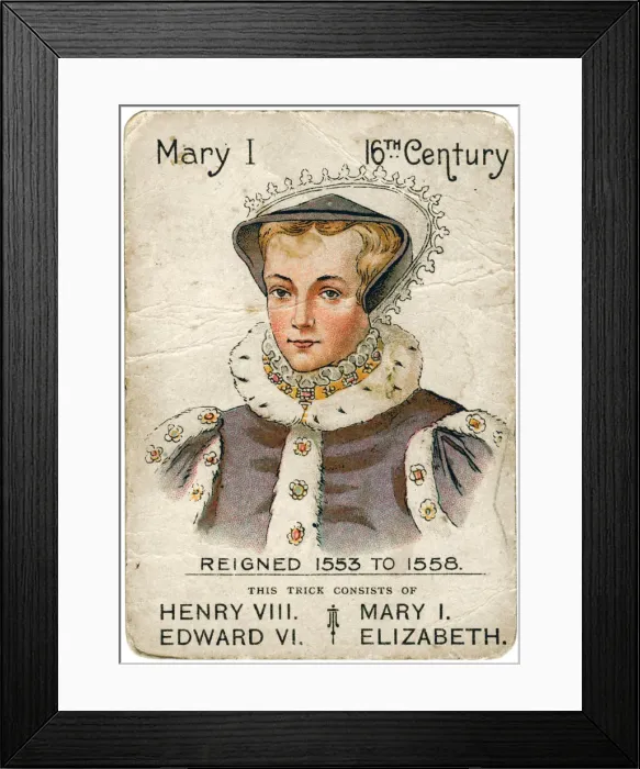 Framed Print : Queen Mary I (1516-1558), 1901-1910 Framed Print : Queen Mary I (1516-1558), 1901-1910