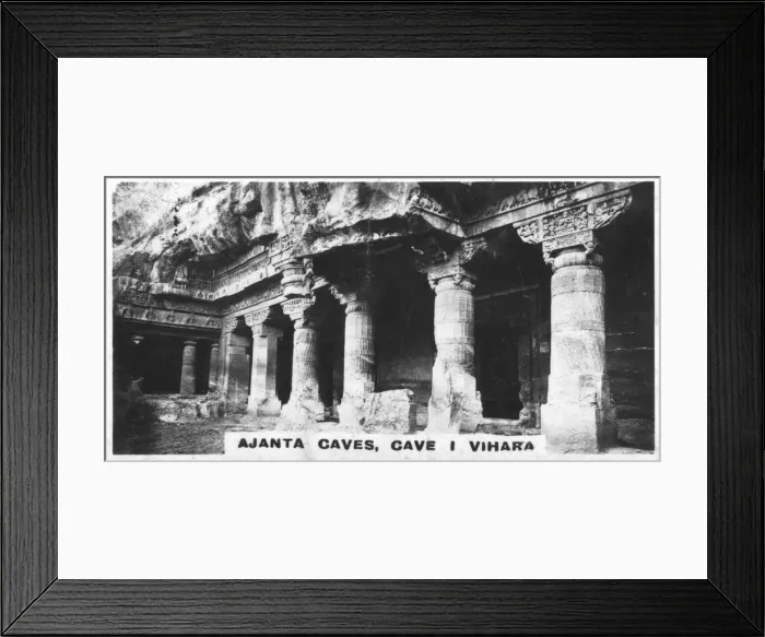 Framed Print : Ajanta caves, Vihara, Maharashtra, India, c1925 Framed Print : Ajanta caves, Vihara, Maharashtra, India, c1925