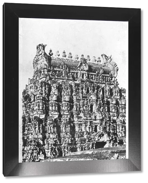 Avadaiyar-Kovil tower, Avadaiyarkovil, Tamil Nadu, India, c1925
