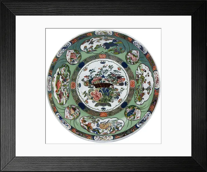 Framed Print : A Chinese porcelain dish of the Kang-he period, 17th century (1903) Framed Print : A Chinese porcelain dish of the Kang-he period, 17th century (1903)