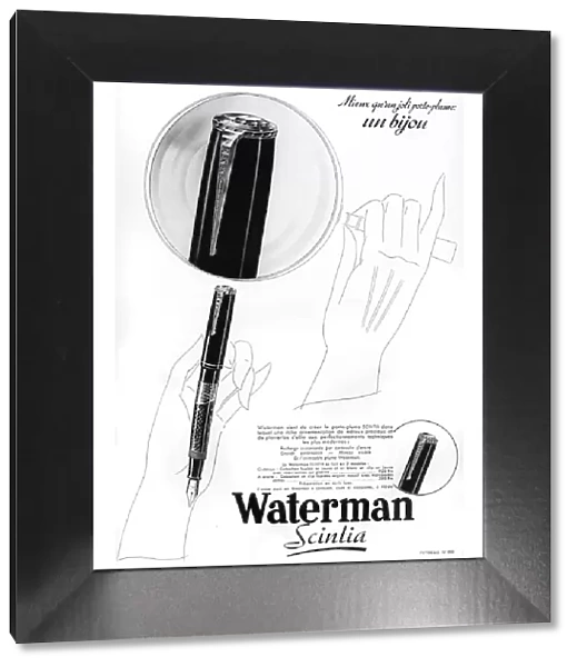 An advertisement for Waterman pens, 1938