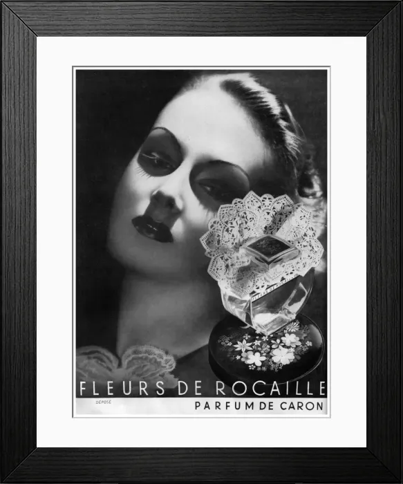 Framed Print : An advertisement for Caron perfume, 1938 Framed Print : An advertisement for Caron perfume, 1938