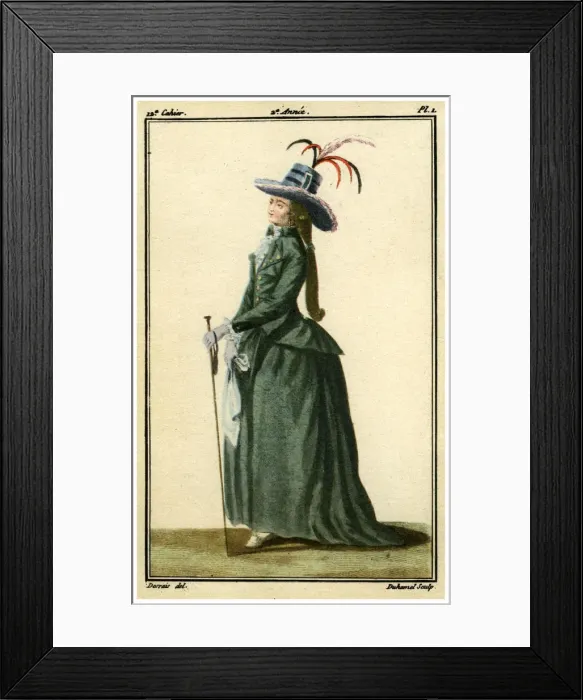 Framed Print : French fashions from the 18th century, 1786-1789 (1938) Framed Print : French fashions from the 18th century, 1786-1789 (1938)