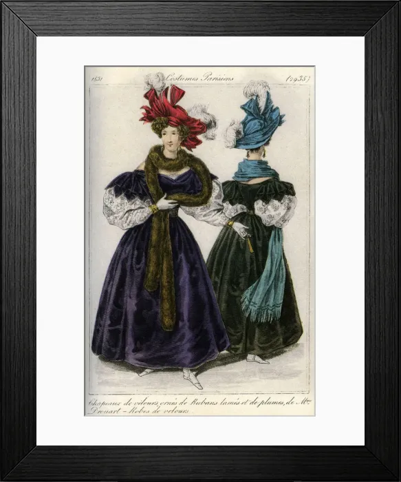 Framed Print : French fashions of the 19th century, 1831 (1938) Framed Print : French fashions of the 19th century, 1831 (1938)