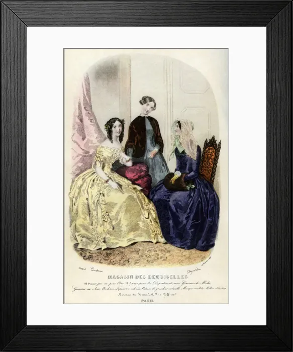 Framed Print : Parisian fashions of the 19th century, 1849 (1938) Framed Print : Parisian fashions of the 19th century, 1849 (1938)
