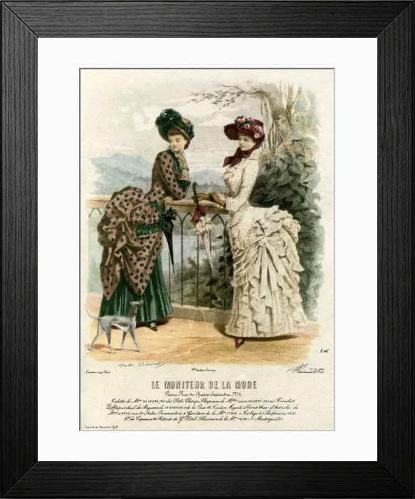 Framed Print : French fashions of the 19th century, 1883 (1938) Framed Print : French fashions of the 19th century, 1883 (1938)