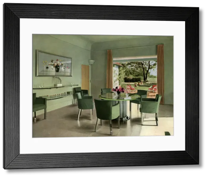 Framed Print : A French dining room, 1938 Framed Print : A French dining room, 1938
