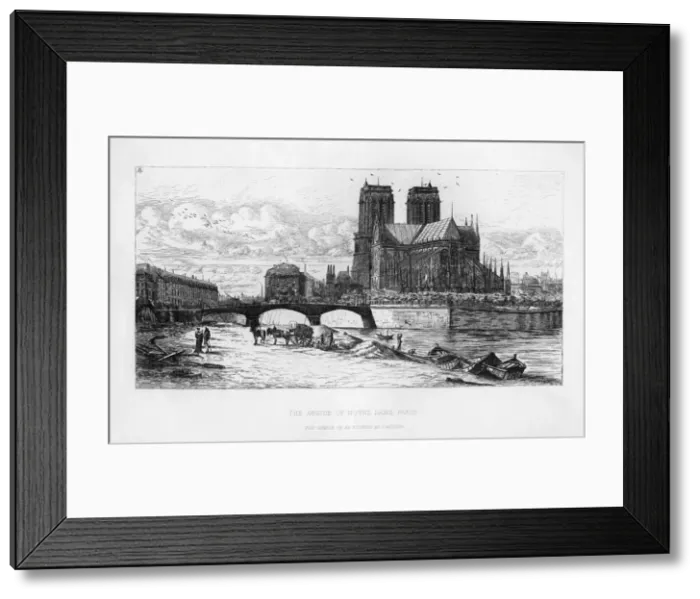 Framed Print : The abside (apse) of Notre Dame Cathedral, Paris, France, c19th century Framed Print : The abside (apse) of Notre Dame Cathedral, Paris, France, c19th century