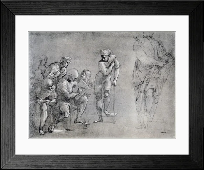 Framed Print : Pythagoras (580-500 BC), drawing for the School of Athens, 16th century. Artist: Raphael Framed Print : Pythagoras (580-500 BC), drawing for the School of Athens, 16th century. Artist: Raphael