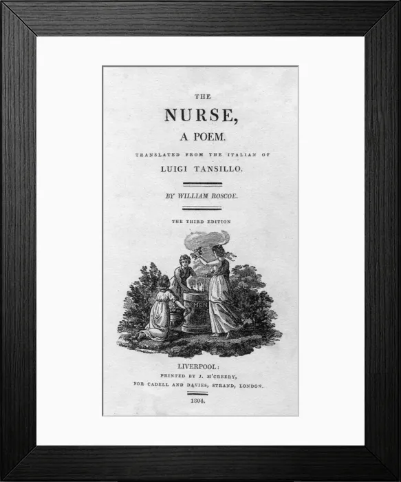 Framed Print : Title page of The Nurse, 1804. Artist: J M Creery Framed Print : Title page of The Nurse, 1804. Artist: J M Creery