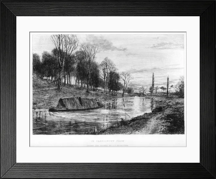 Framed Print : In Cassiobury Park, c19th century. Artist: John Postle Heseltine Framed Print : In Cassiobury Park, c19th century. Artist: John Postle Heseltine