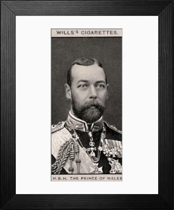 Framed Print : H. R. H The Prince of Wales, 1908. Artist: WD & HO Wills Framed Print : H. R. H The Prince of Wales, 1908. Artist: WD & HO Wills