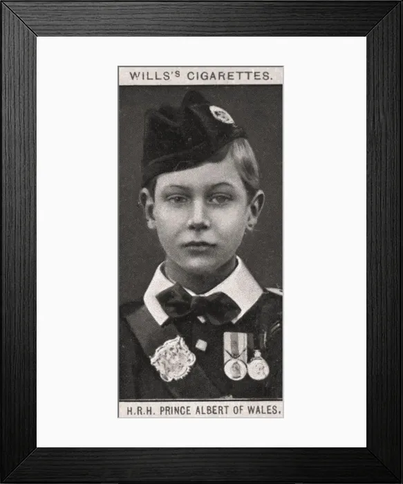 Framed Print : H. R. H Prince Albert of Wales, 1908. Artist: WD & HO Wills Framed Print : H. R. H Prince Albert of Wales, 1908. Artist: WD & HO Wills