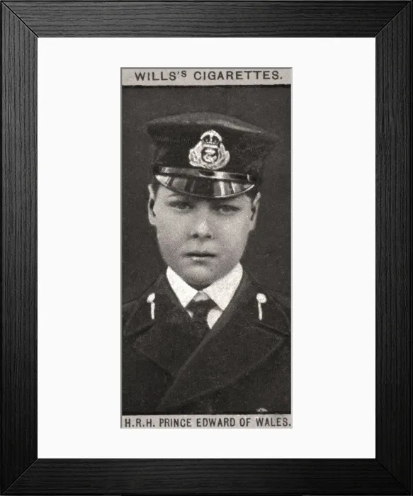 Framed Print : H. R. H Prince Edward of Wales, 1908. Artist: WD & HO Wills Framed Print : H. R. H Prince Edward of Wales, 1908. Artist: WD & HO Wills