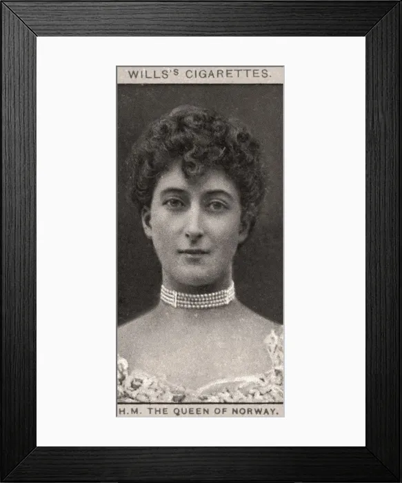 Framed Print : H. M The Queen of Norway, 1908. Artist: WD & HO Wills Framed Print : H. M The Queen of Norway, 1908. Artist: WD & HO Wills
