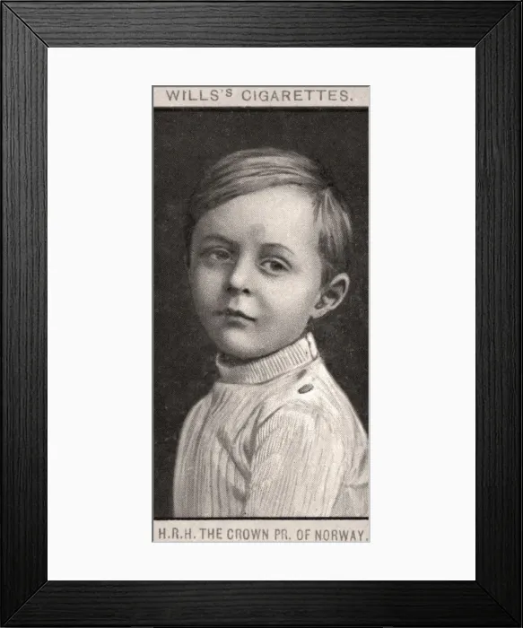 Framed Print : H. R. H The Crown, PR. Of Norway, 1908. Artist: WD & HO Wills Framed Print : H. R. H The Crown, PR. Of Norway, 1908. Artist: WD & HO Wills