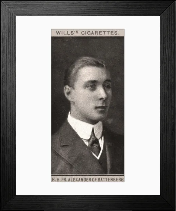 Framed Print : H. H, PR. Alexander of Battenberg, 1908. Artist: WD & HO Wills Framed Print : H. H, PR. Alexander of Battenberg, 1908. Artist: WD & HO Wills