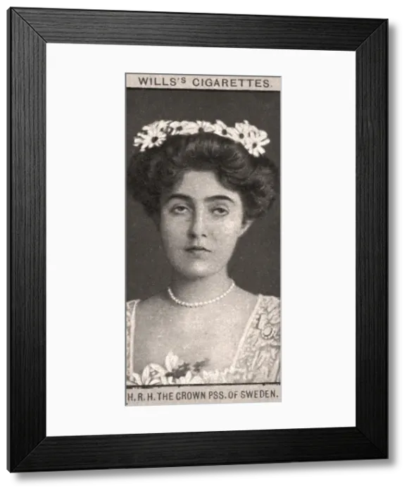Framed Print : H. R. H The Crown PSS. Of Sweden, 1908. Artist: WD & HO Wills Framed Print : H. R. H The Crown PSS. Of Sweden, 1908. Artist: WD & HO Wills