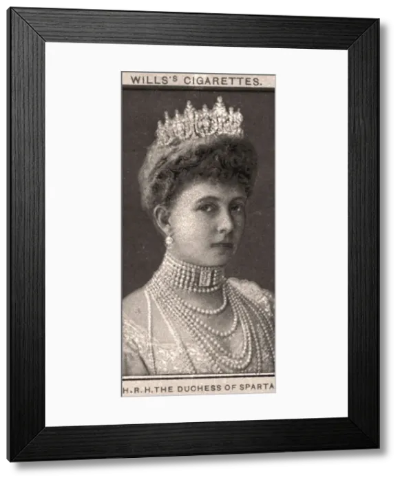Framed Print : H. R. H The Duchess of Sparta, 1908. Artist: WD & HO Wills Framed Print : H. R. H The Duchess of Sparta, 1908. Artist: WD & HO Wills