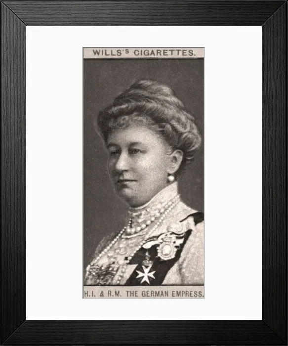 Framed Print : H. I & R. M, The German Empress, 1908. Artist: WD & HO Wills Framed Print : H. I & R. M, The German Empress, 1908. Artist: WD & HO Wills