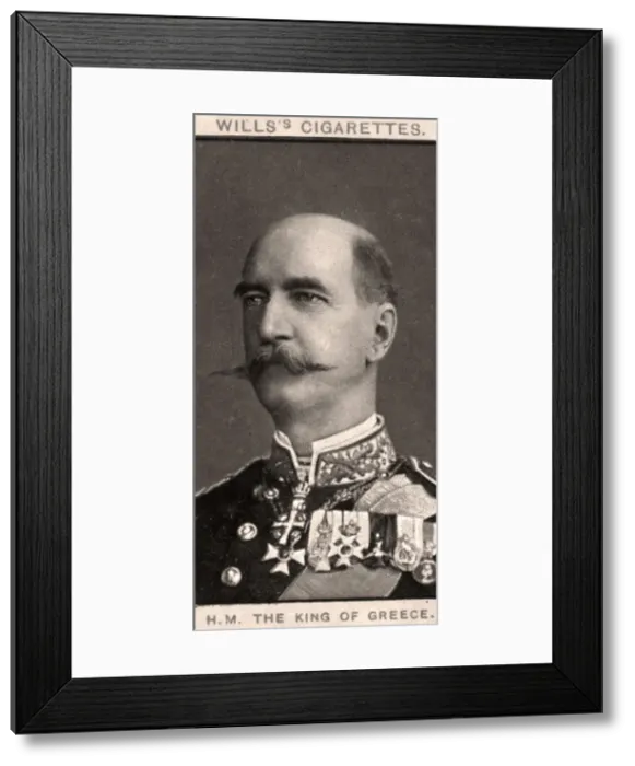 Framed Print : H. M The King of Greece, 1908. Artist: WD & HO Wills Framed Print : H. M The King of Greece, 1908. Artist: WD & HO Wills