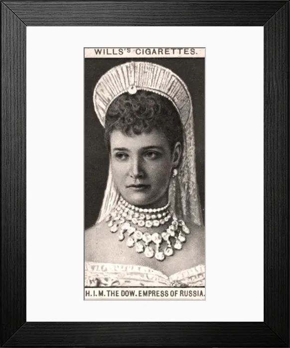 Framed Print : H. I. M, The Dow. Empress of Russia, 1908. Artist: WD & HO Wills Framed Print : H. I. M, The Dow. Empress of Russia, 1908. Artist: WD & HO Wills