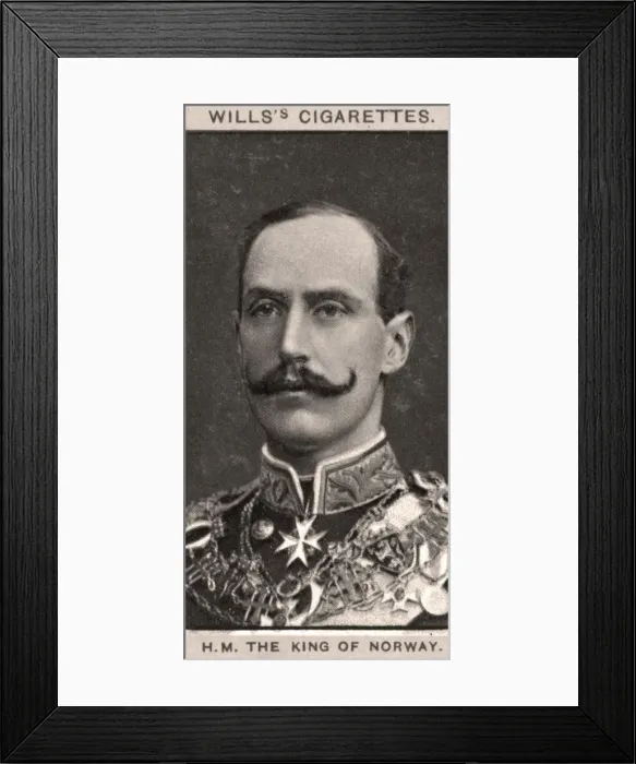 Framed Print : H. M The King of Norway, 1908. Artist: WD & HO Wills Framed Print : H. M The King of Norway, 1908. Artist: WD & HO Wills