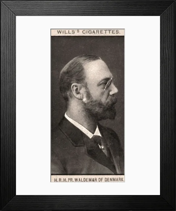 Framed Print : H. R. H, PR. Waldemar of Denmark, 1908. Artist: WD & HO Wills Framed Print : H. R. H, PR. Waldemar of Denmark, 1908. Artist: WD & HO Wills