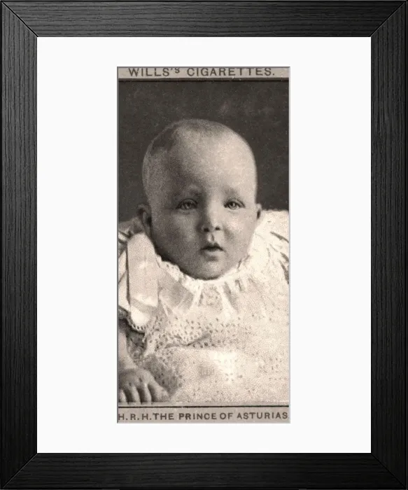 Framed Print : H. R. H The Prince of Asturias, 1908. Artist: WD & HO Wills Framed Print : H. R. H The Prince of Asturias, 1908. Artist: WD & HO Wills