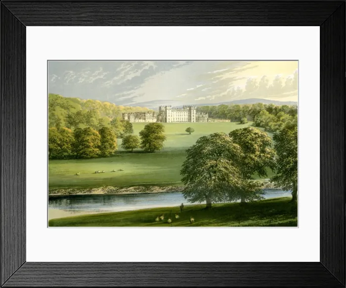 Framed Print : Floors Castle, Roxburghshire, Scotland, Duke of Roxburghe, c1880 Framed Print : Floors Castle, Roxburghshire, Scotland, Duke of Roxburghe, c1880